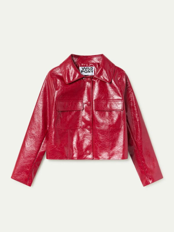 Wild Pony-Red faux leather jacket