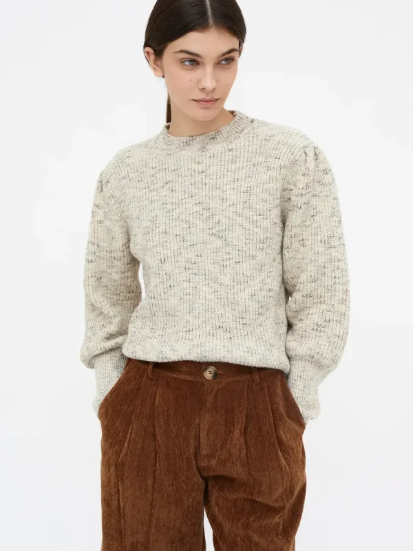 Wild Pony White round neck knitted sweater