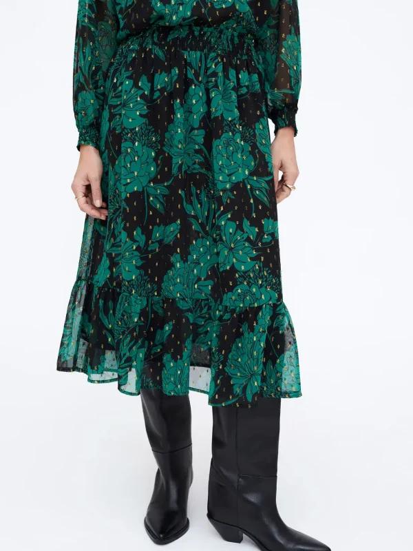 Wild Pony Midi skirt with Wild Flower print