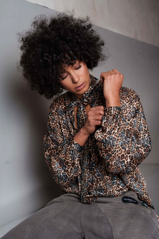 Collectiva Noir ARIA LEOPARD SHIRT