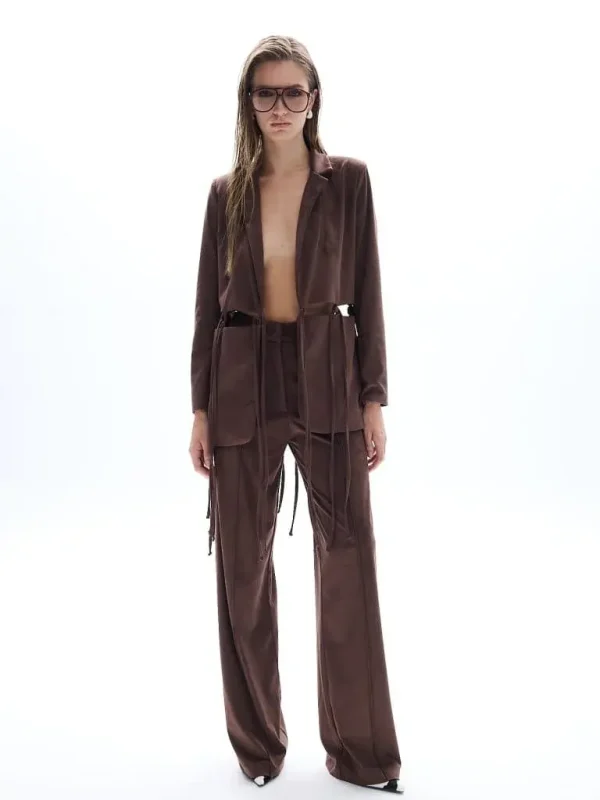 Bee A Bee Odette Suede Brown Pants