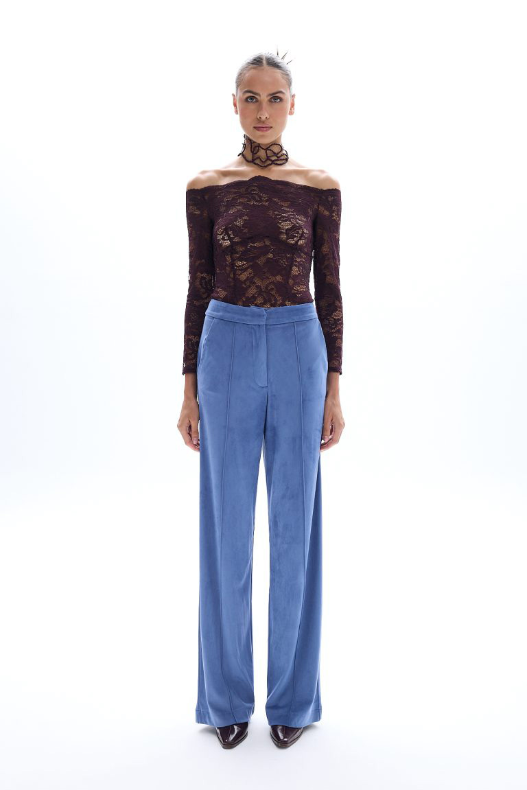 Be A Bee Odette Suede Blue Pants