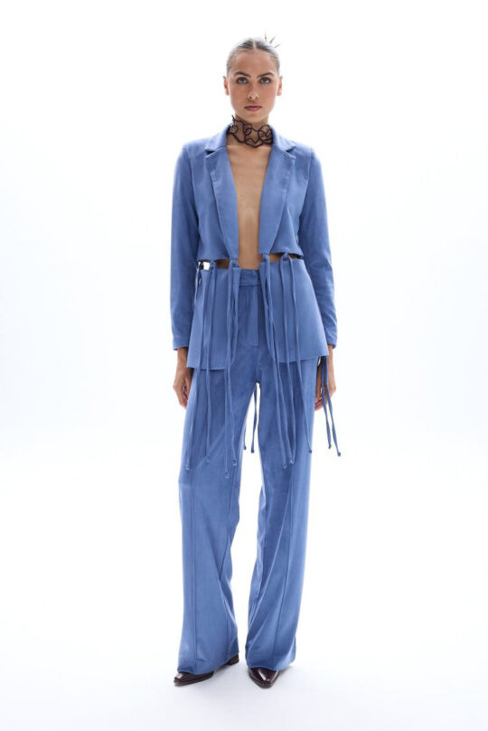 Be A Bee-Odette Suede Blue Blazer