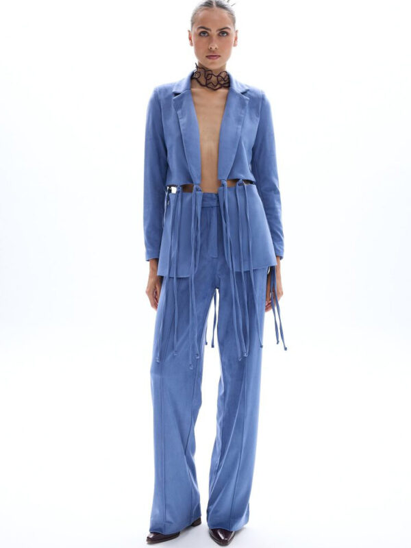 Be A Bee-Odette Suede Blue Blazer