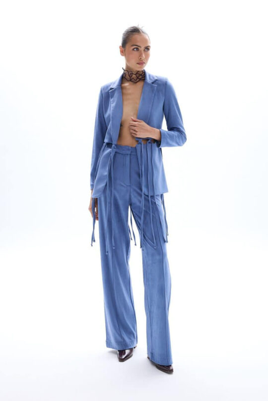 Be A Bee-Odette Suede Blue Blazer