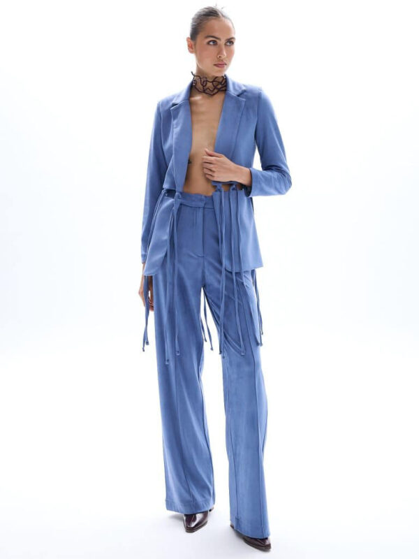 Be A Bee-Odette Suede Blue Blazer