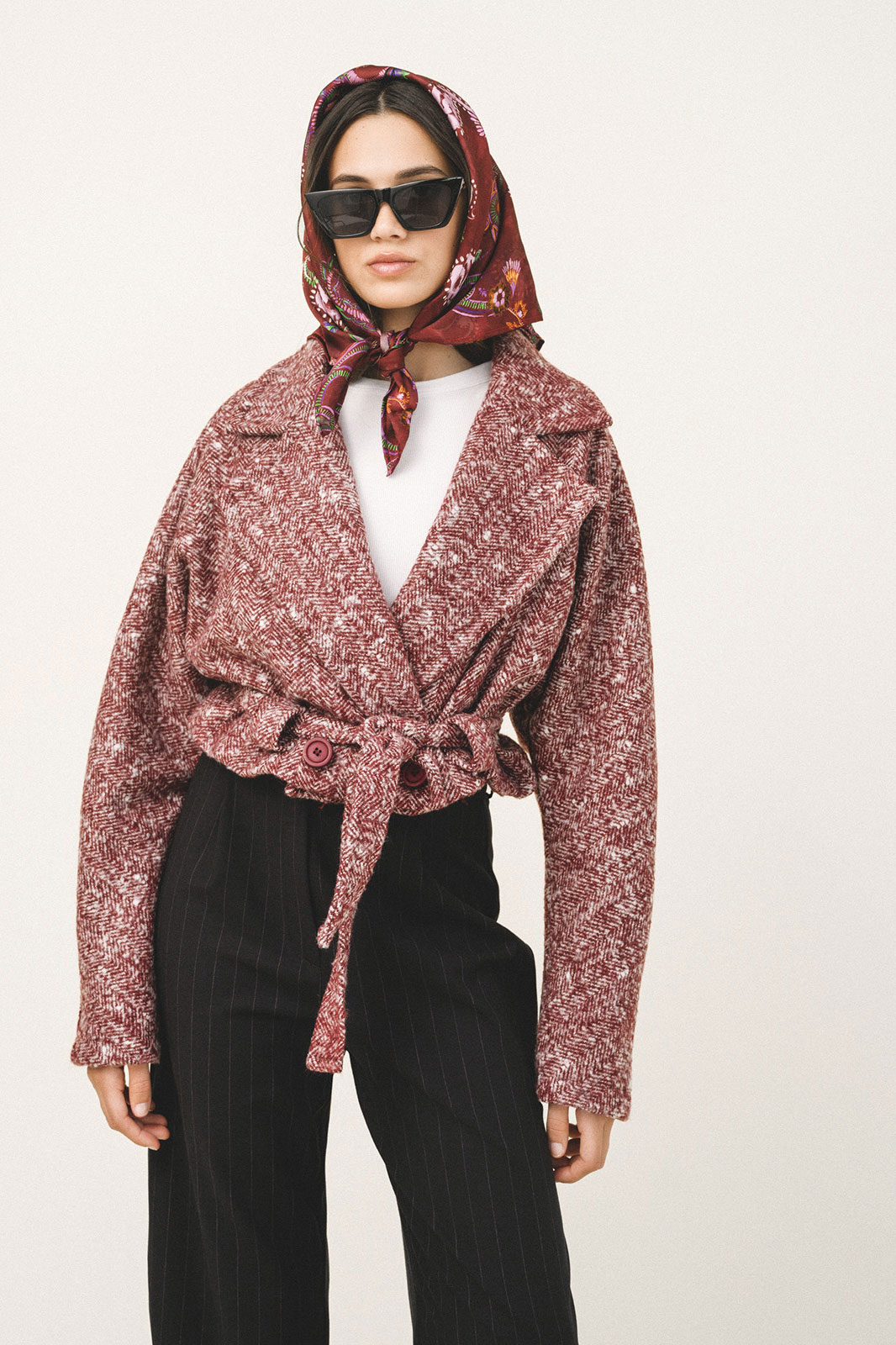 Love + Alicia JOVANA Herringbone Jacket