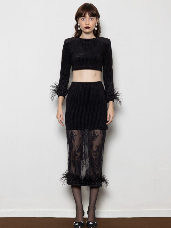 Mallory The Label LACEY TOP-Black