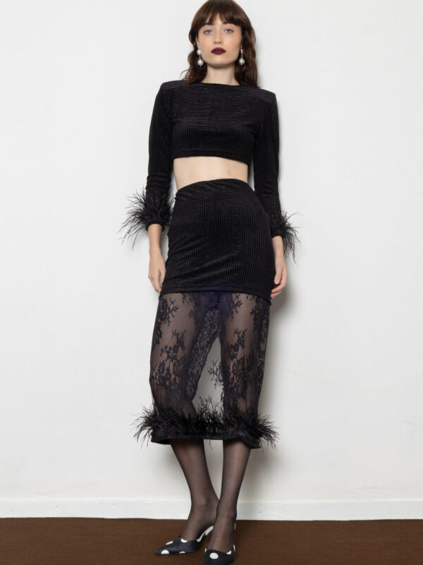 Mallory The Label LACEY TOP-Black