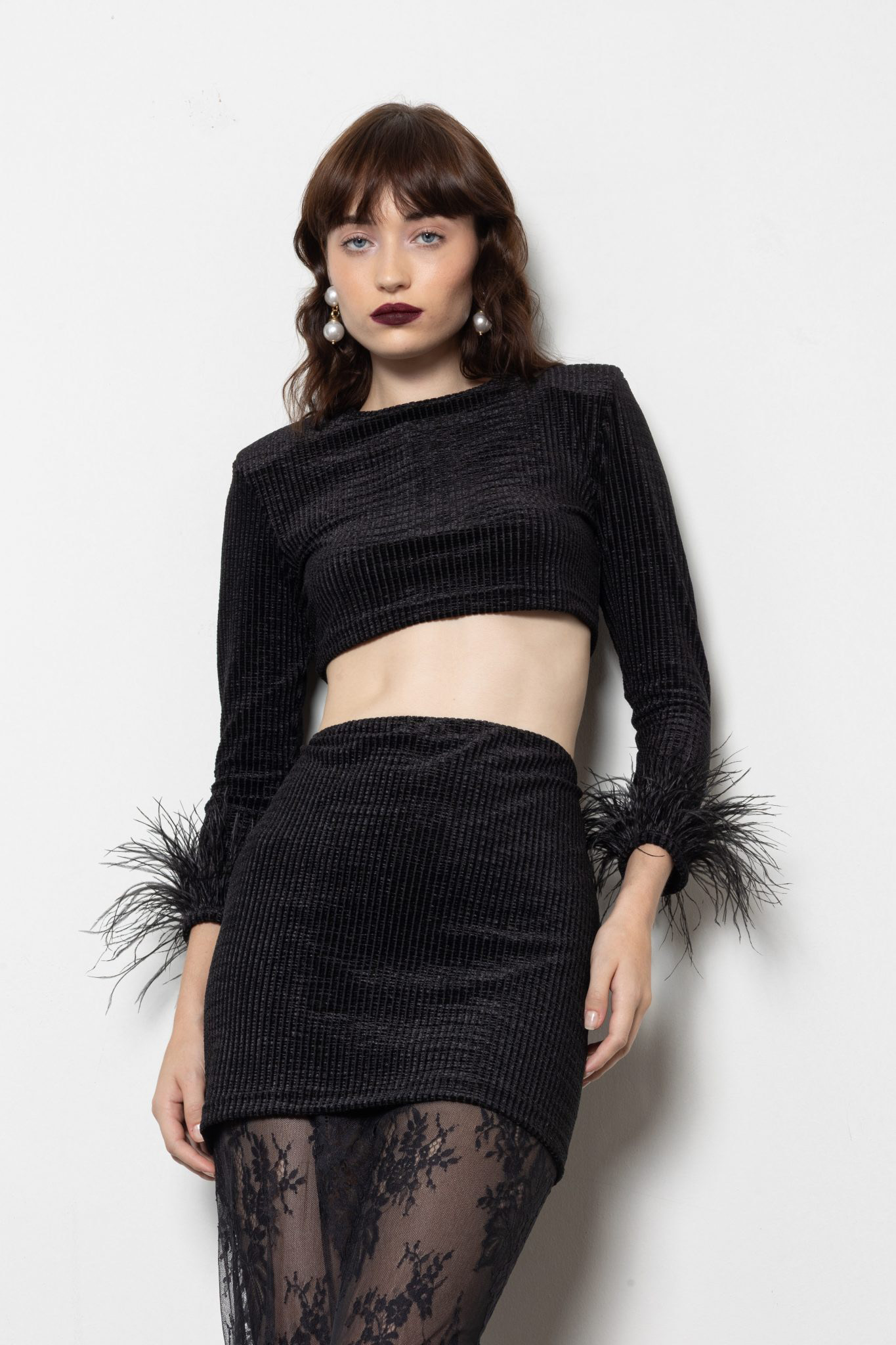 Mallory The Label LACEY TOP-Black