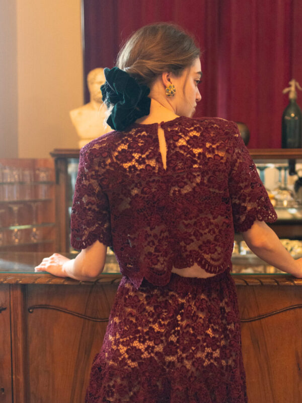 Madam Shoushou cecilia τοπ σε μπορντώ χρώμα