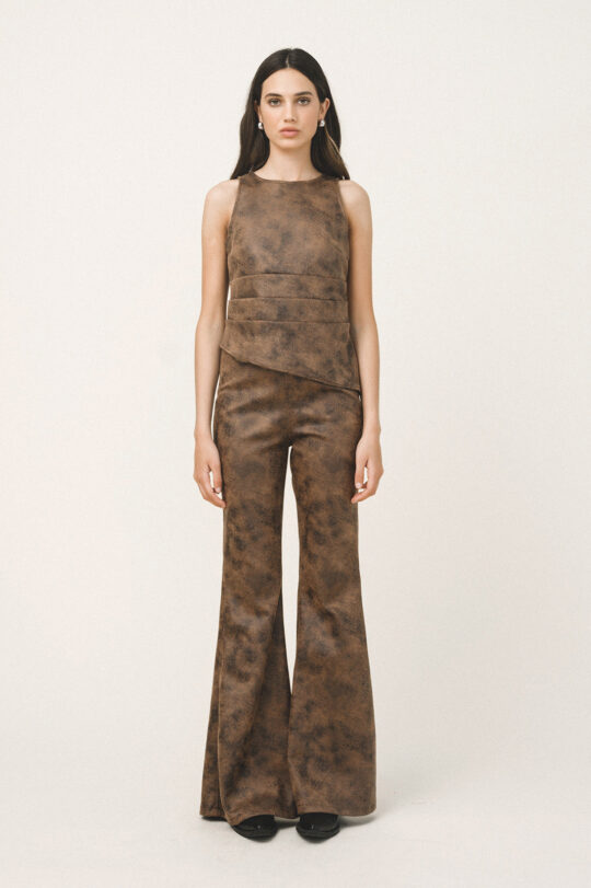 Love+Alicia EFFIE Flare Leather Pants