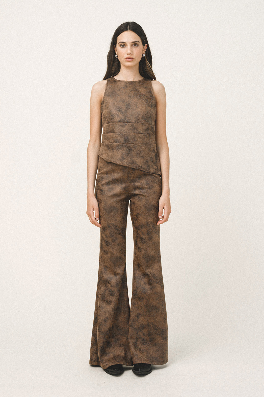 Love+Alicia EFFIE Flare Leather Pants