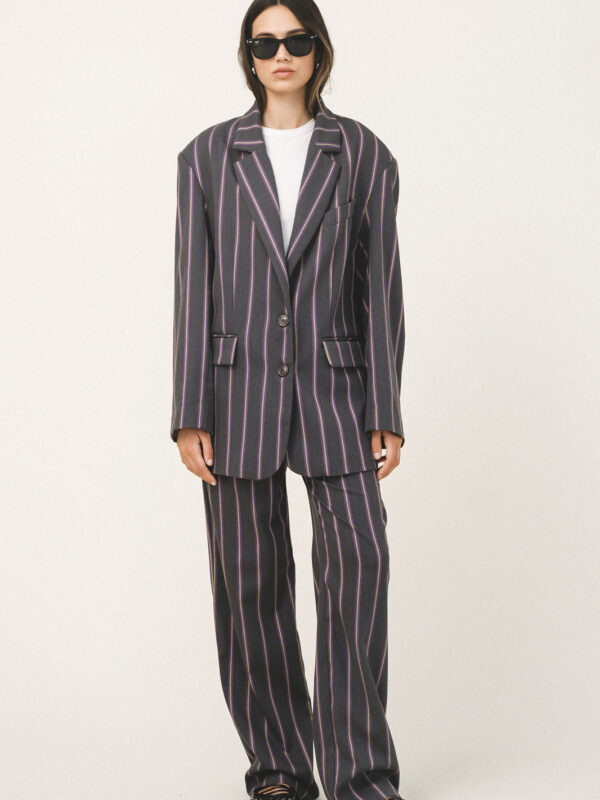 Love+Alicia HADLEY Striped Oversized Jacket