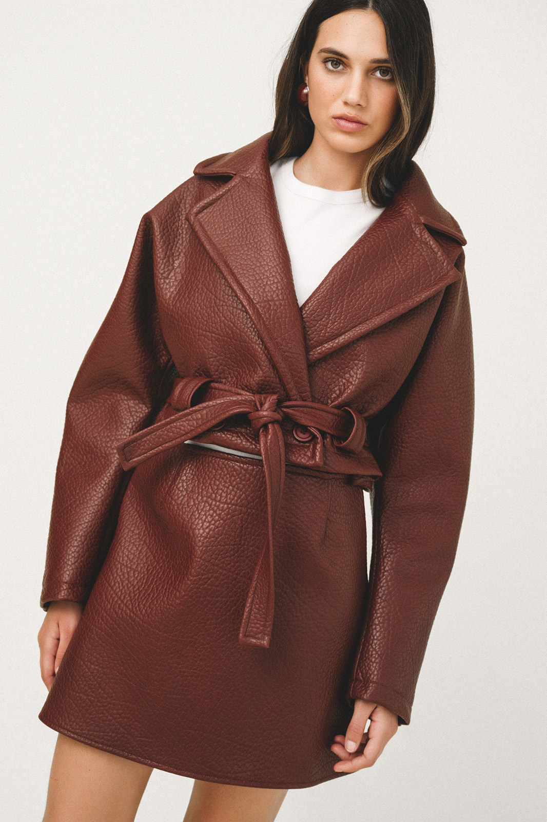 Love+Alicia REA Leather Mini Skirt