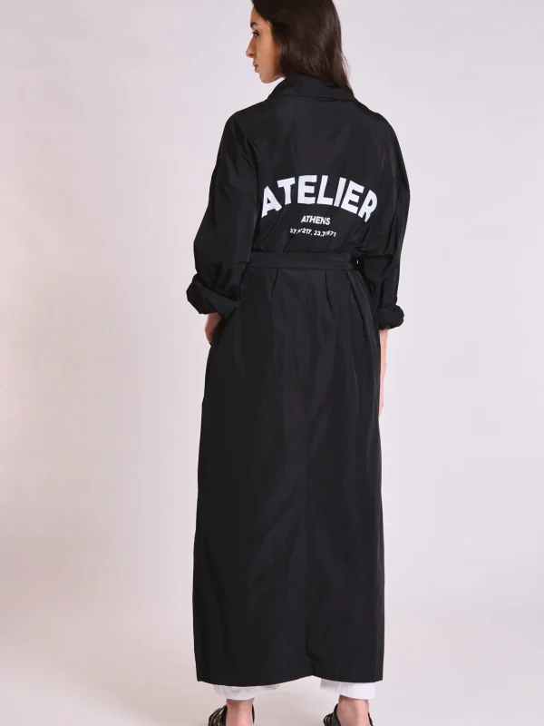 Atelier by Collectiva Noir AT TRENCH COAT - Black