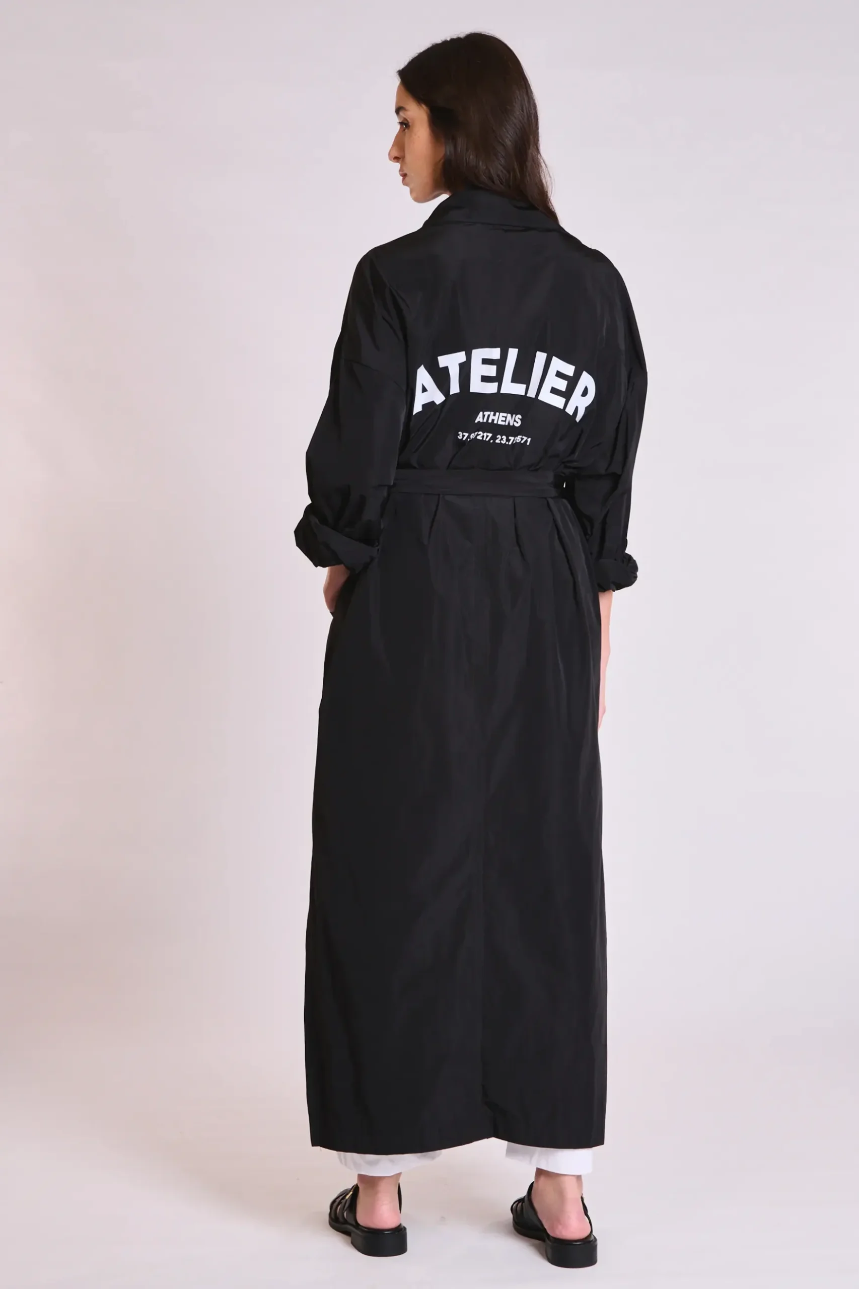 Atelier by Collectiva Noir AT TRENCH COAT - Black