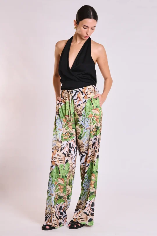 Atelier by Collectiva Noir OLIVE PANTS - Leopard