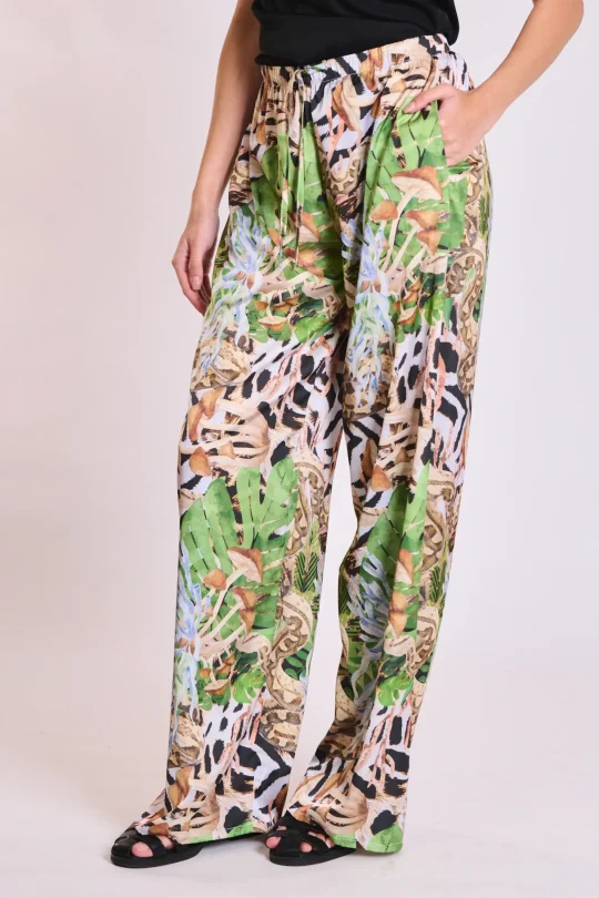 Atelier by Collectiva Noir OLIVE PANTS - Leopard