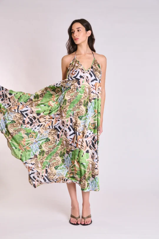 Atelier by Collectiva Noir JUNIPER DRESS - Leopard