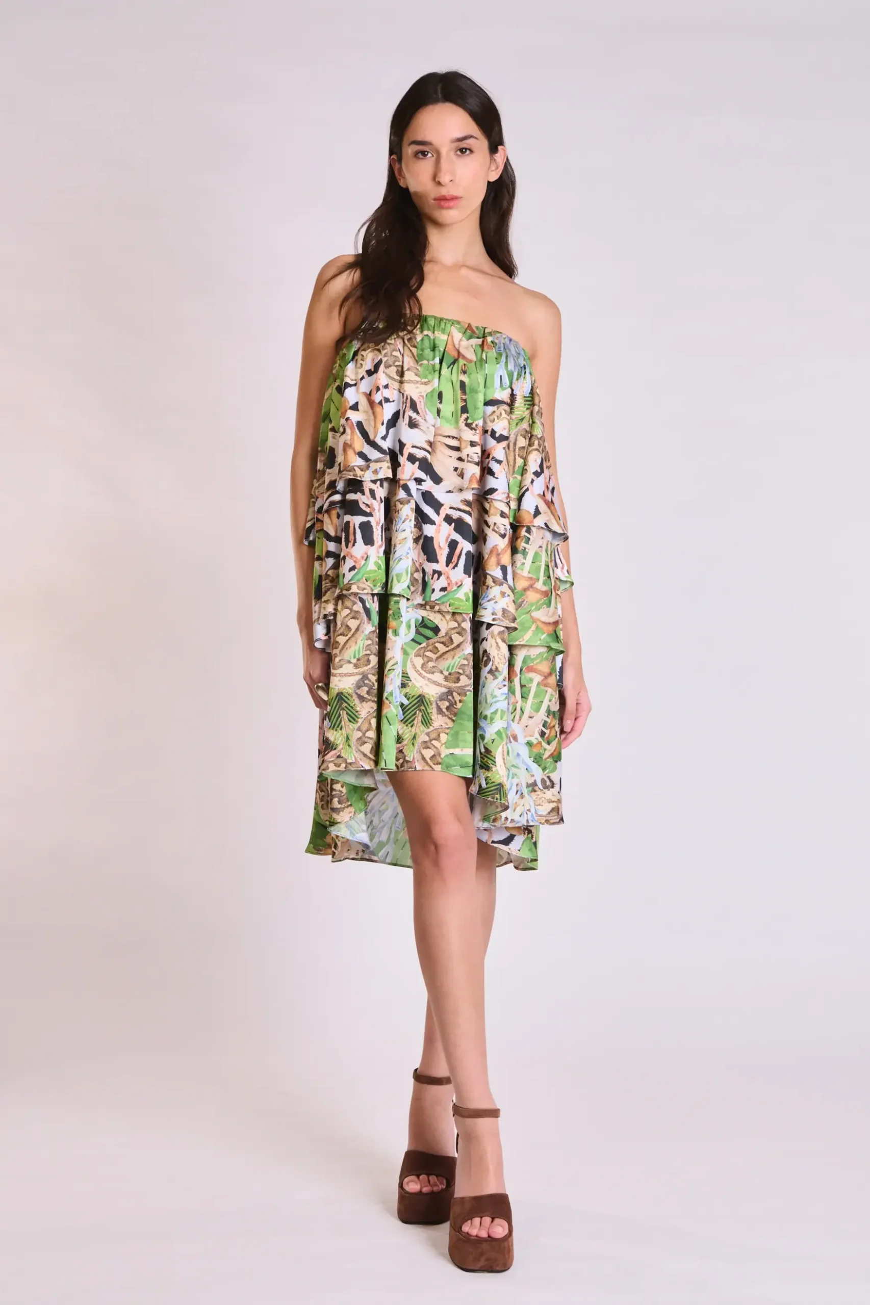 Atelier by Collectiva Noir ROSE DRESS - Leopard