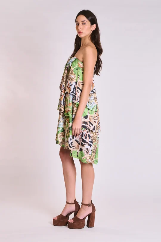 Atelier by Collectiva Noir ROSE DRESS - Leopard