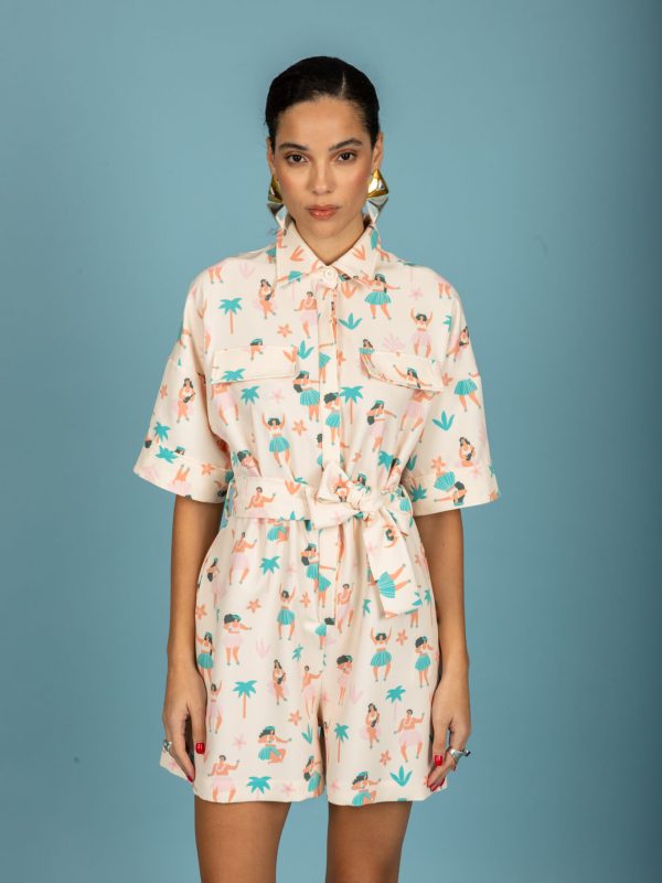 Chaton Elio playsuit - Ecru