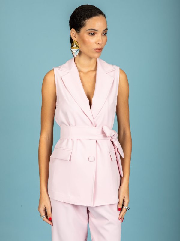 Chaton Fernanda sleeveless blazer - Pink