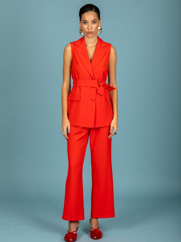 Chaton Fernanda sleeveless blazer - Intense Red