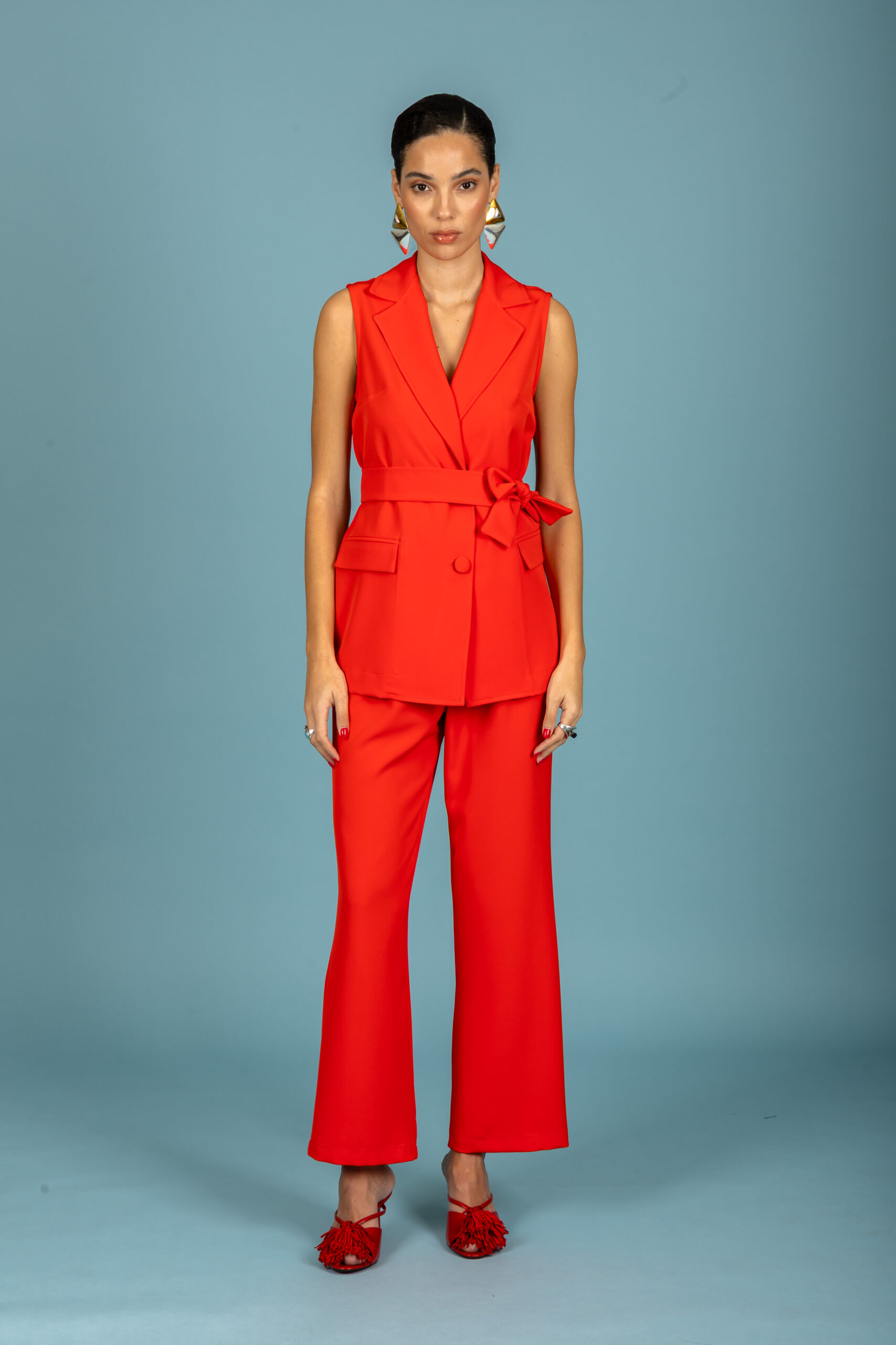 Chaton Fernanda sleeveless blazer - Intense Red