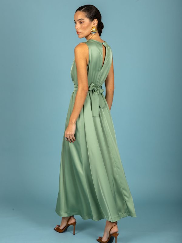 Chaton Manuel satin dress - Chaki