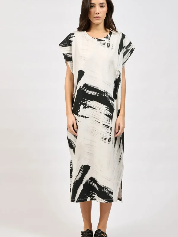 Collectiva Noir BRUSH DRESS - Black