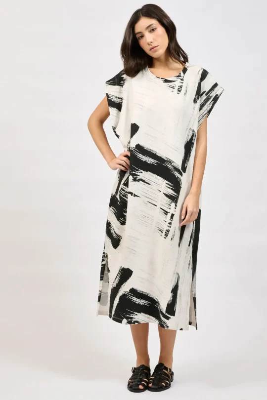 Collectiva Noir BRUSH DRESS - Black