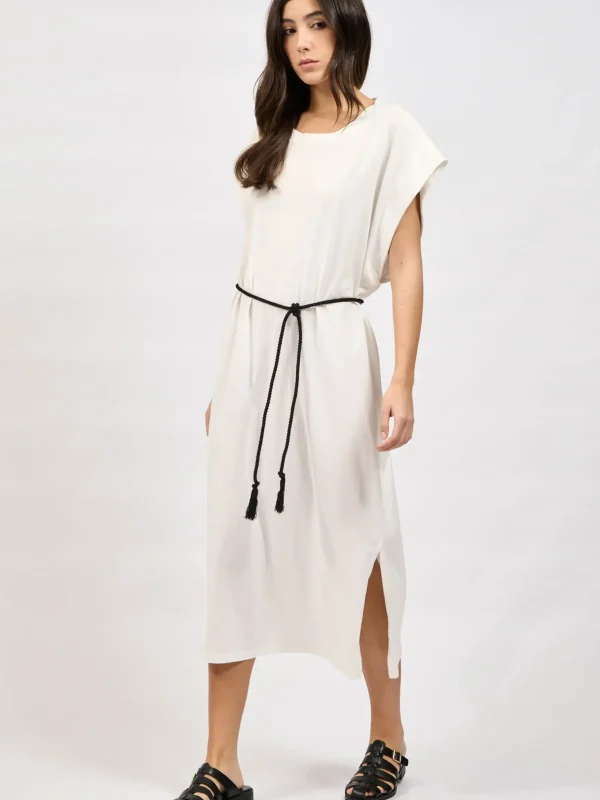 Collectiva Noir ORGANIC BELT DRESS - White