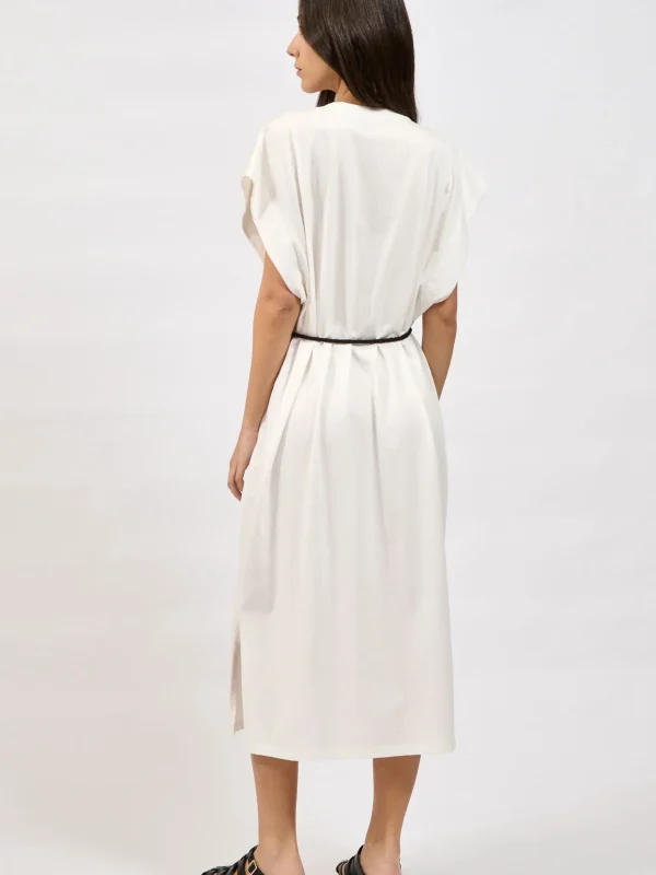 Collectiva Noir ORGANIC BELT DRESS - White