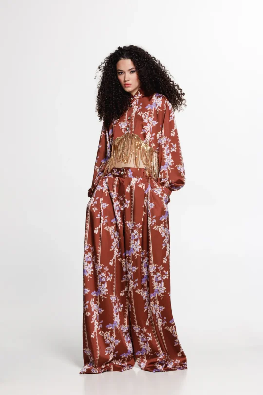 The Jerkins Tenaya Pants Printed - Chocolate Brown The Jerkins Tenaya Pants Printed - Chocolate Brown