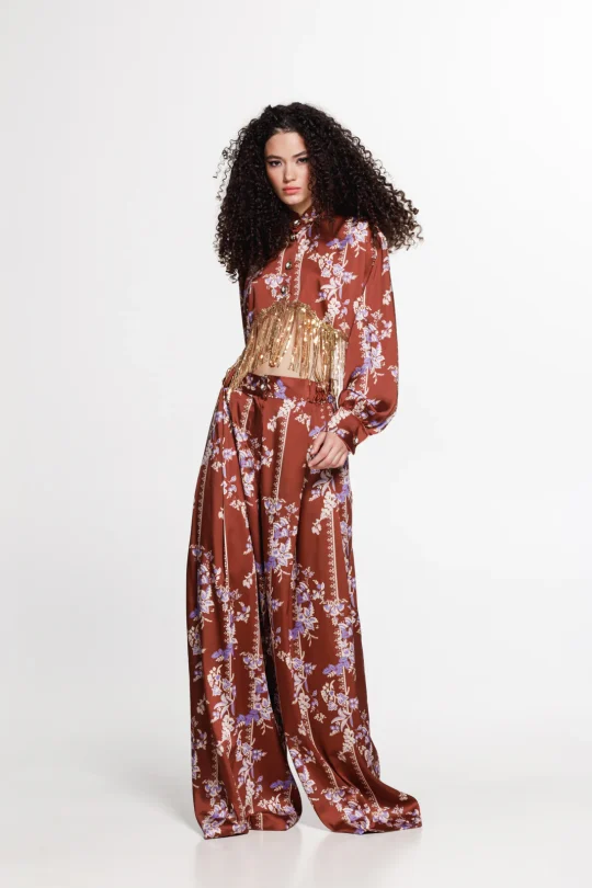 The Jerkins Tenaya Pants Printed - Chocolate Brown