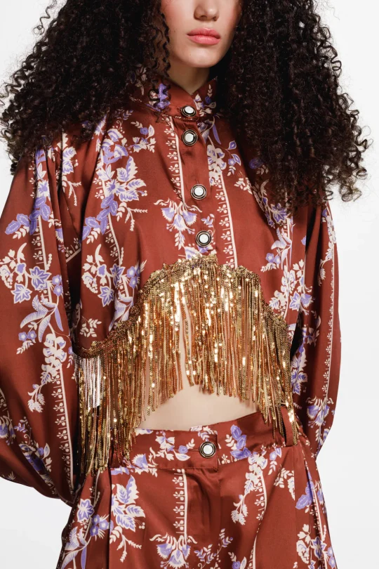 The Jerkins Tenaya Shirt Printed - Chocolate Brown