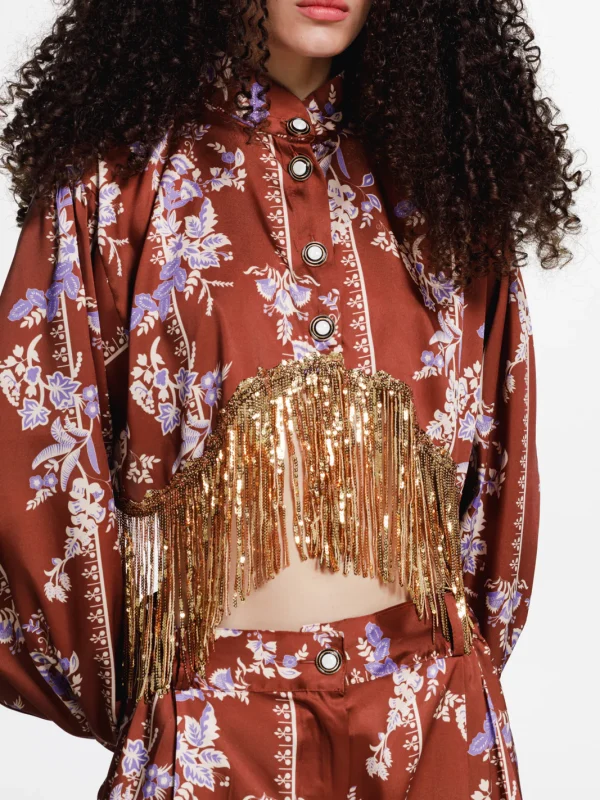 The Jerkins Tenaya Shirt Printed - Chocolate Brown