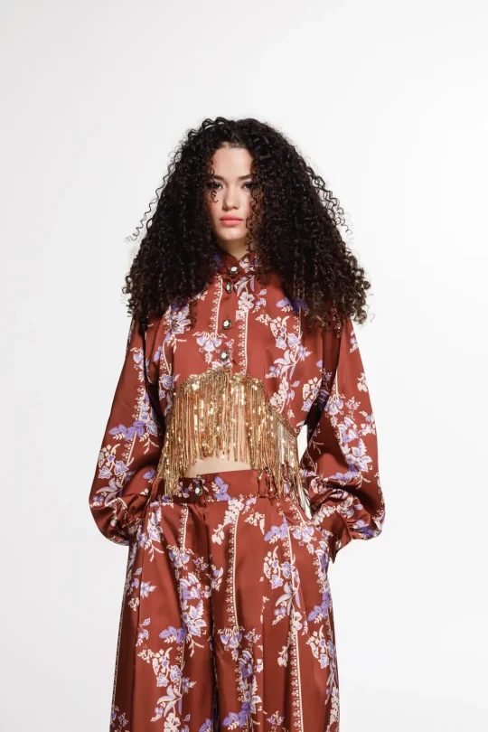 The Jerkins Tenaya Shirt Printed - Chocolate Brown The Jerkins Tenaya Shirt Printed - Chocolate Brown