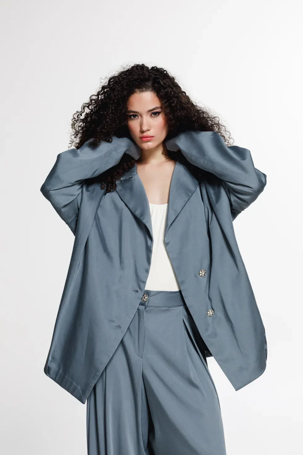 The Jerkins Chesmu Blazer - Stone Blue
