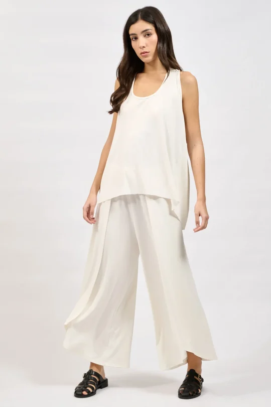 Collectiva Noir ZELIA PANTS - White Collectiva Noir ZELIA PANTS - White