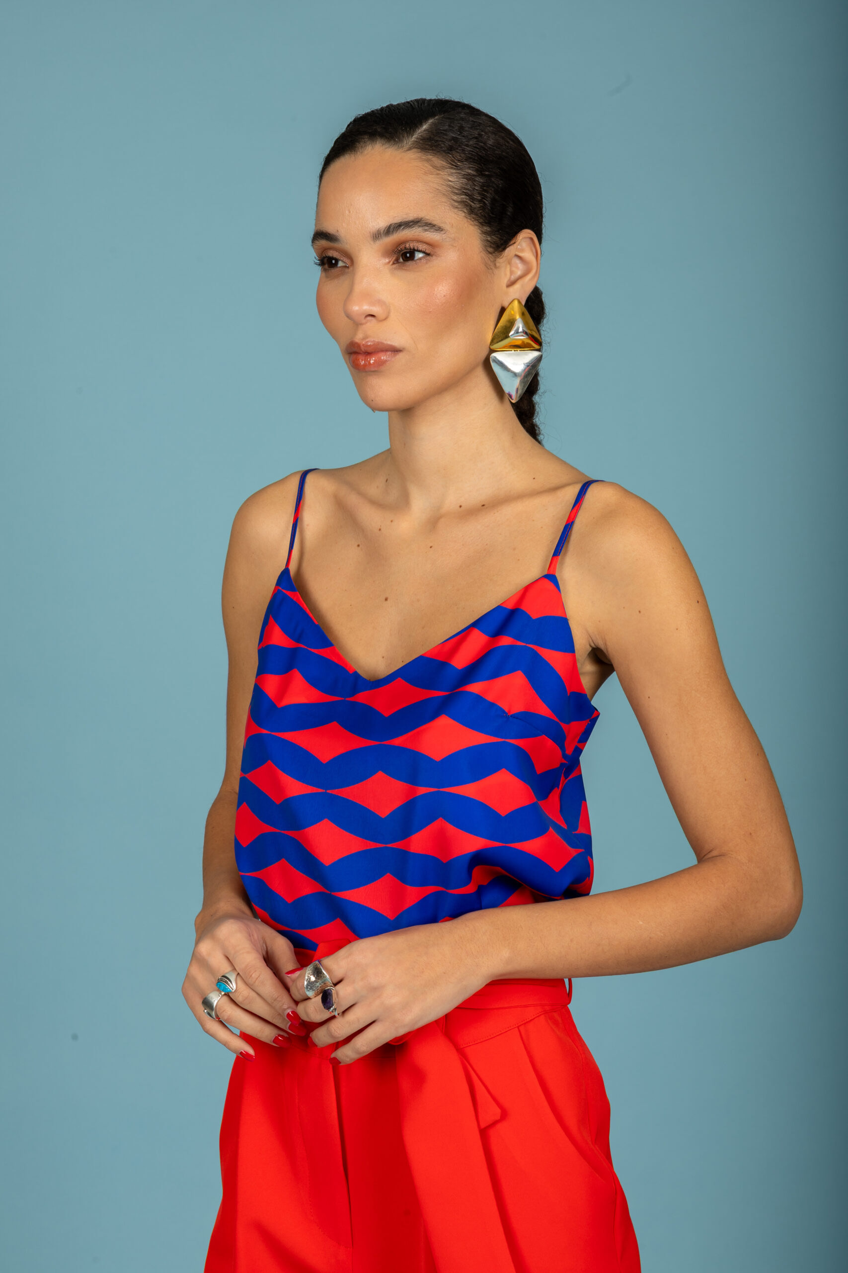 Chaton Fabio satin top