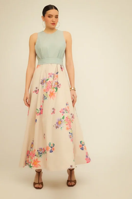 Bee Me DAISY DRESS (ivory / light green)