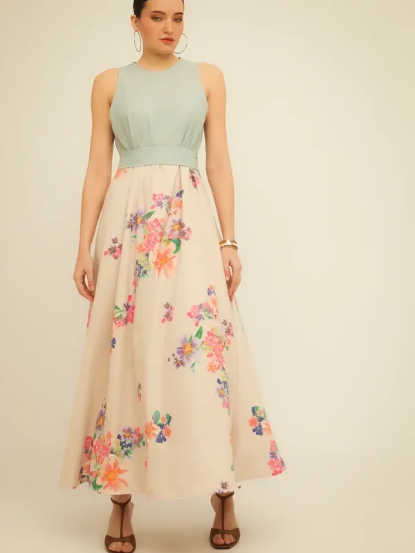 Bee Me DAISY DRESS (ivory / light green)