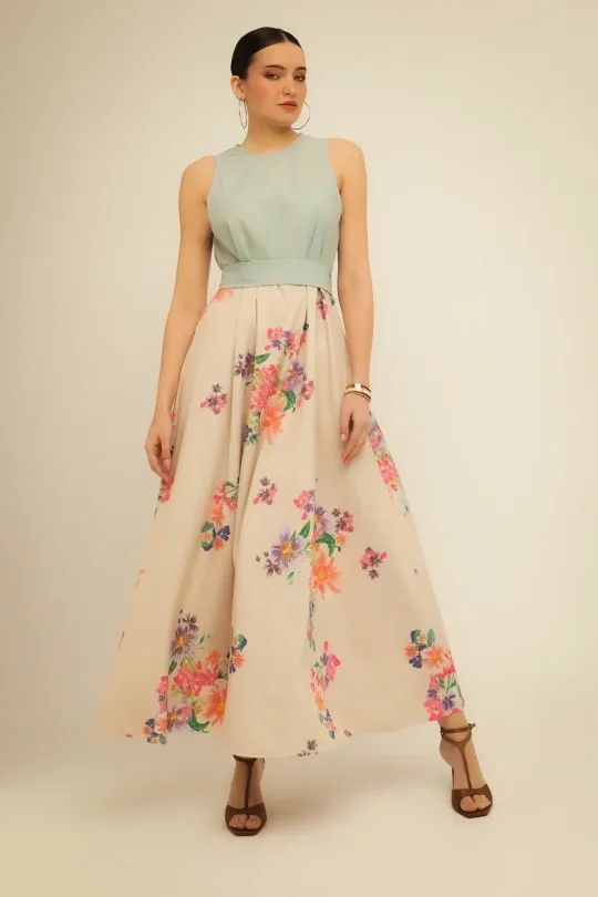 Bee Me DAISY DRESS (ivory / light green)