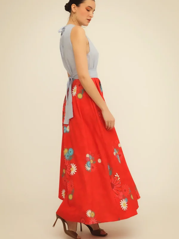 Bee Me DAISY DRESS (red / light blue)