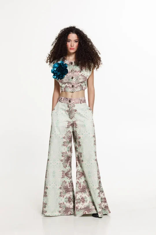 The Jerkins Raisa Pants Printed Green