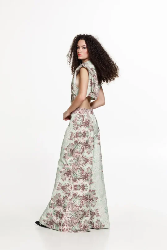 The Jerkins Raisa Pants Printed Green The Jerkins Raisa Pants Printed Green