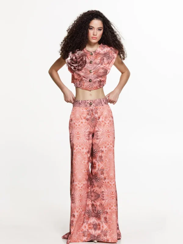 The Jerkins Raisa Pants Printed Coral